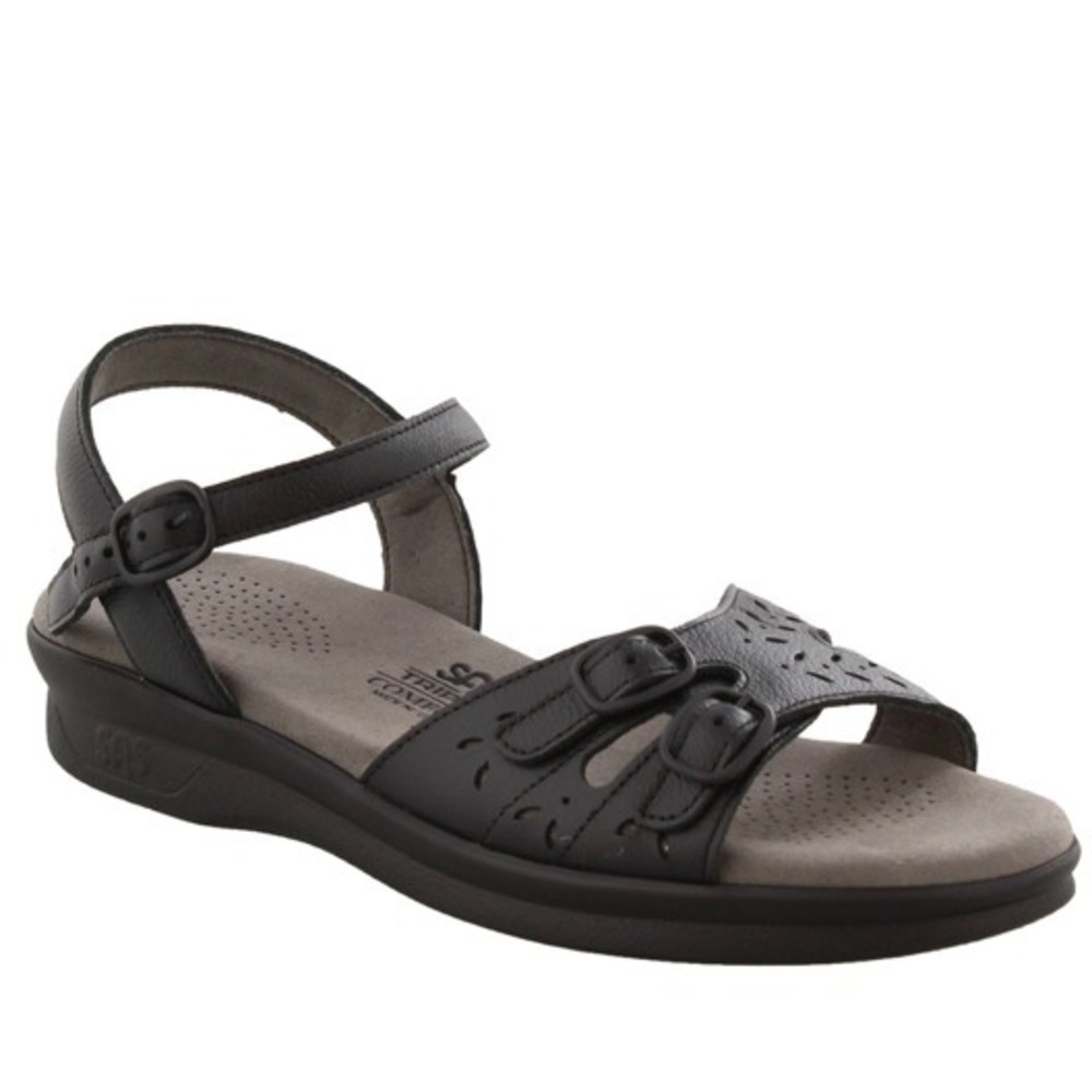 SAS Duo Sandals Slingback Tripad Comfort Black Leather Womens‎ 8 N